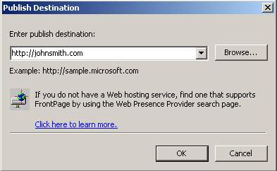 Publish Destination