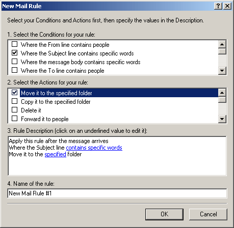 New Mail Rule
